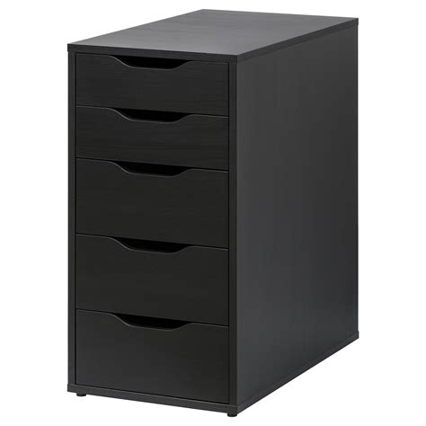 ikea black desk drawers